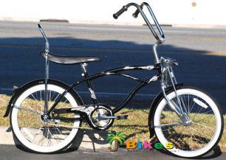   20 Boys Kids lowrider Banana Seat Beach Cruiser Bicycle BLACK bike