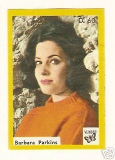 Barbara Parkins . Vintage 1960s Matchbox Label B