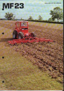 Massey Ferguson 23 Tractor Coil Tine Cultivator Brochure Leaflet