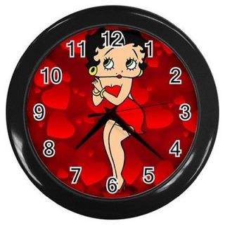 New Women Girl Red Betty Boop Wall Clock Bedding Kitchen Bath Gift 