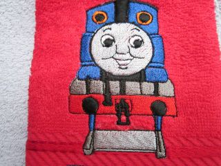 Personalised Towel Set Embroidered with Thomas the Tank Engine