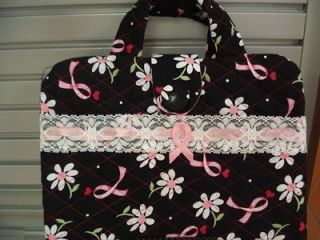 Bible Covers, includes Breast Cancer awareness fabric Hand made 