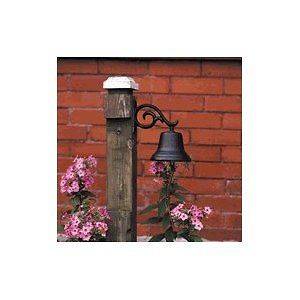   COUNTRY SMALL METAL DINNER BELL & BRACKET USA MADE GREAT SALE PRICE