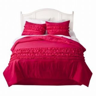 Xhilaration Full Bed in Bag Hot Pink Ruffle Comforter Sheets Shams