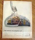 1962 Bell Phone Call Directory Multi Line Telephone AD