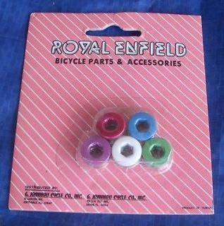 NOS Old School BMX Bicycle Crazy Painted Royal Enfield Chainring Bolts