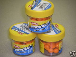 Berkley Powerbait Power Eggs 3 pk Fl Orange FEFO Trout