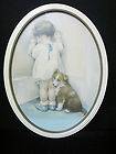 Bessie Pease Gutmann In Disgrace Vintage Girl with Dog Leona Harig 