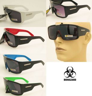   Goggle Style Shield Wrap Biohazard Mens Celebrity Sunglasses Shades