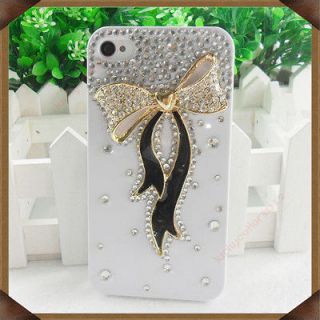   3D Bowknot Rhinestone Cell Phone Case Cover Shell Skin ,iPhone4 4G 4S