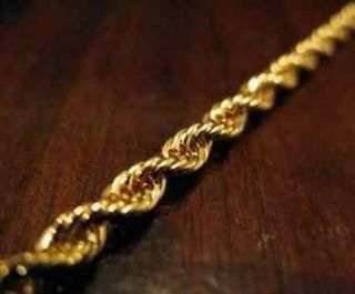 Mens 14K Gold Filled 24 Textured Cuban Chain Necklace 4.7 MM
