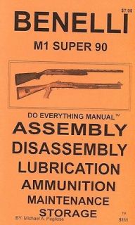 BENELLI M1 SUPER 90 DO EVERYTHING MANUAL CARE BOOK NEW