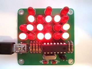 24 Hour Binary Clock with Seconds Kit DIY Atmel AVR Microcontrolle​r 