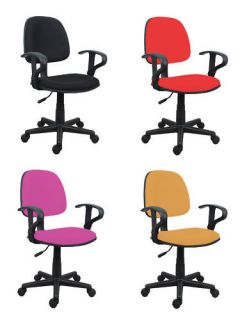 OFFICE DESK COMPUTER CHAIR ADJUST BLACK RED YELLOW PINK