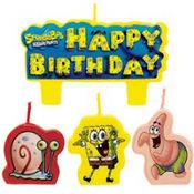 SpongeBob Birthday Party Candles 4ct