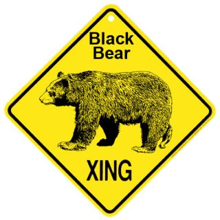 Black Bear Xing caution Crossing Sign Gift