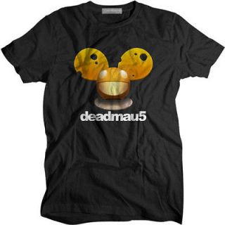 New deadmau5 cheese head design Black T shirt size S M L XL 2XL 3XL 