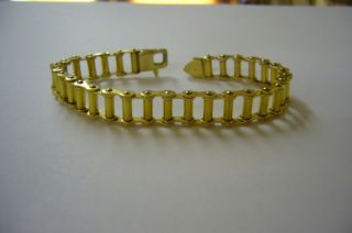 9ct gold bicycle chain bracelet, 19cm long, 28.3gms   second hand