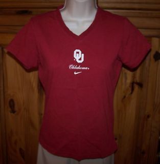 Ladies NIKE Brand OU Sooners Oklahoma University Top Shirt Size Small 