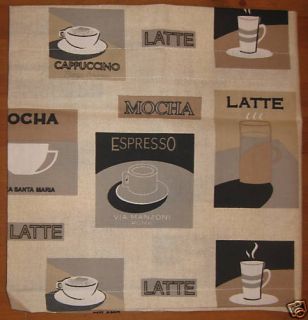 Espresso Coffee Mocha Latte Cappuccino Java Kitchen Curtains 24L Tiers