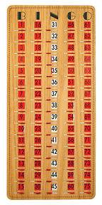 Bingo Master Board Stitched Wood Grain Shutter Clear Slide Card / FREE 