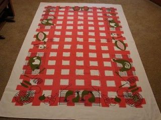 Tammis Keefe Cotton Tablecloth BBQ Chickens Pigs 82x 53