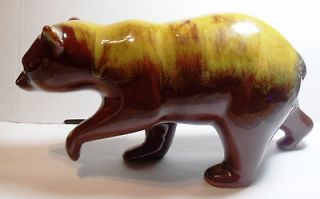 940   Blue Mountain Pottery   yellow & brown variety; bear; About 11 