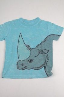 Kids Ink Blue Rhino Boy Tee Shirt Child 3188