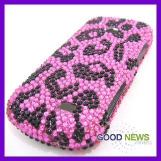 Pink Leopard Crystal Bling Case Phone Cover for Straight Talk Samsung 