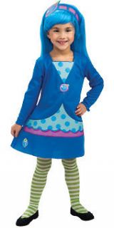 Girls Blueberry Muffin Costume Strawberry Shortcake Dress Hat Outfit 