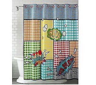   Red Yellow Green HookLess Peva Shower Curtain EZ On No Hooks 71 x 74