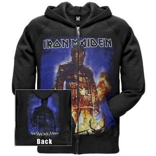 Iron Maiden   Wicker Man Zip Hoodie Music Band Sweatshirt