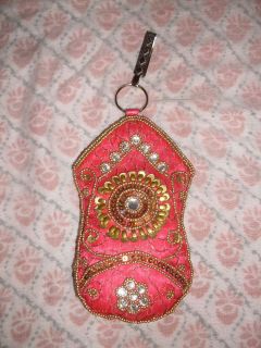 Indian Beaded Mobile Cell Phone Saree Salwar Party Bag Purse Belt Clip 