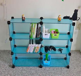 CUSTOMIZABLE SUPER STURDY PP storage rack Teal color book shelf 