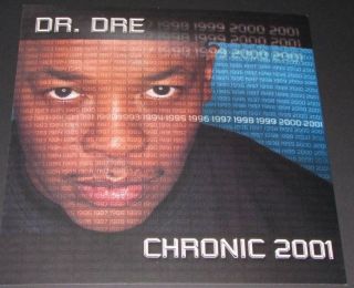 DR. DRE CRONIC 2001 RARE PROMO ALBUM POSTER FLAT