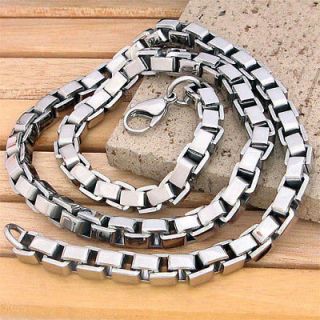 HEAVY Stainless Steel BOX CHAIN Necklace 23.5 130g