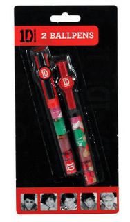 Official One Direction Ballpens Biro Pen 2 Pack   Free Bookmark