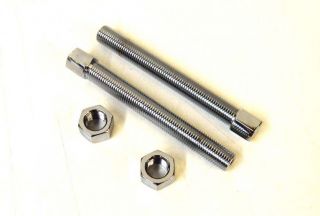 CHROME REAR WHEEL AXLE ADJUSTERS NUTS BOLTS FOR HARLEY BIGTWINS 36 72
