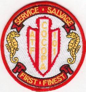 USS Cocopa ATF 101 Fleet Tug Boat   Service Salvage First BC Patch Cat 