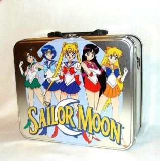 NEW SAILOR MOON METAL LUNCH BOX 1999 SILVER