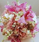 Luxury Wedding Silk Flower Bouquet Boutonniere Corsage Centerpiece 