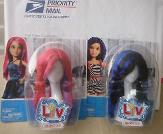 LIV doll Wigs ~ Lot of 2 ~ blue/black & pink/purple