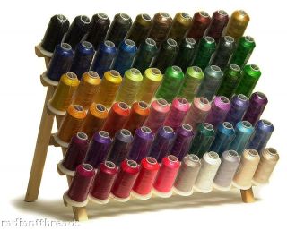 Newly listed 61 Brother Colors Embroidery Machine Thread + RACK