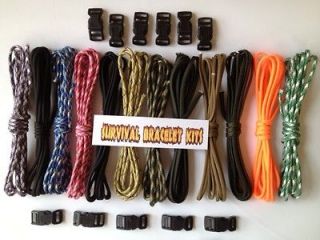 Survival Bracelet Kit Make it, wear it survive it with Top quality USA 