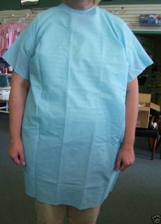 Hospital Patient GOWN Tie Back ONE SIZE FITS most Blue