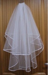   /ivory 2 layer short Veil custom bridal bridesmaid/prom/wedding dress