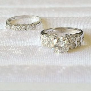 moissanite wedding set in Engagement Rings