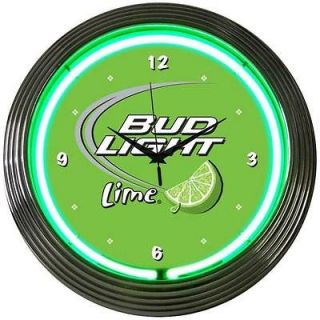   sign Bud Light Lime BLL Budweiser Anheuser Busch light bar beer art
