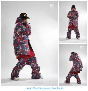   Korea SKI Snowboard Tulip Jacket/Pants RARE Unique Limited Edition