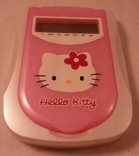 Hello Kitty Calculator With Auto Clock Pink (Needs Battery) Protective 